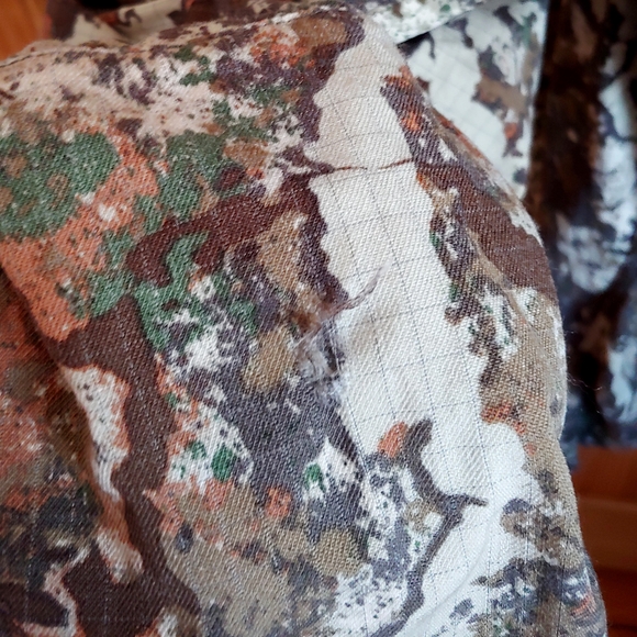 First Lite Men's Wool Camouflage Hunting Pants With Suspenders - Picture 6 of 10